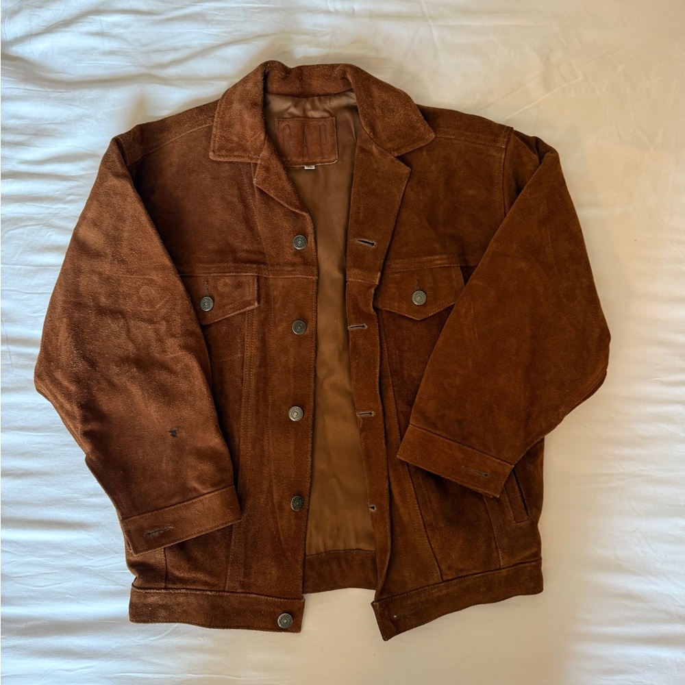 Vintage GAP Brown Suede Leather Jacket